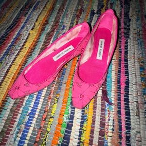 Manolo Blahnik Pink Flats